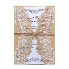 Wedding Invitation Rectangle Teachers' Day Greeting Card Laser Cut Vellum